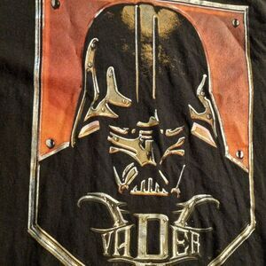 Star Wars Black Men's LG Cotton Mad Engine Vader T-shirt